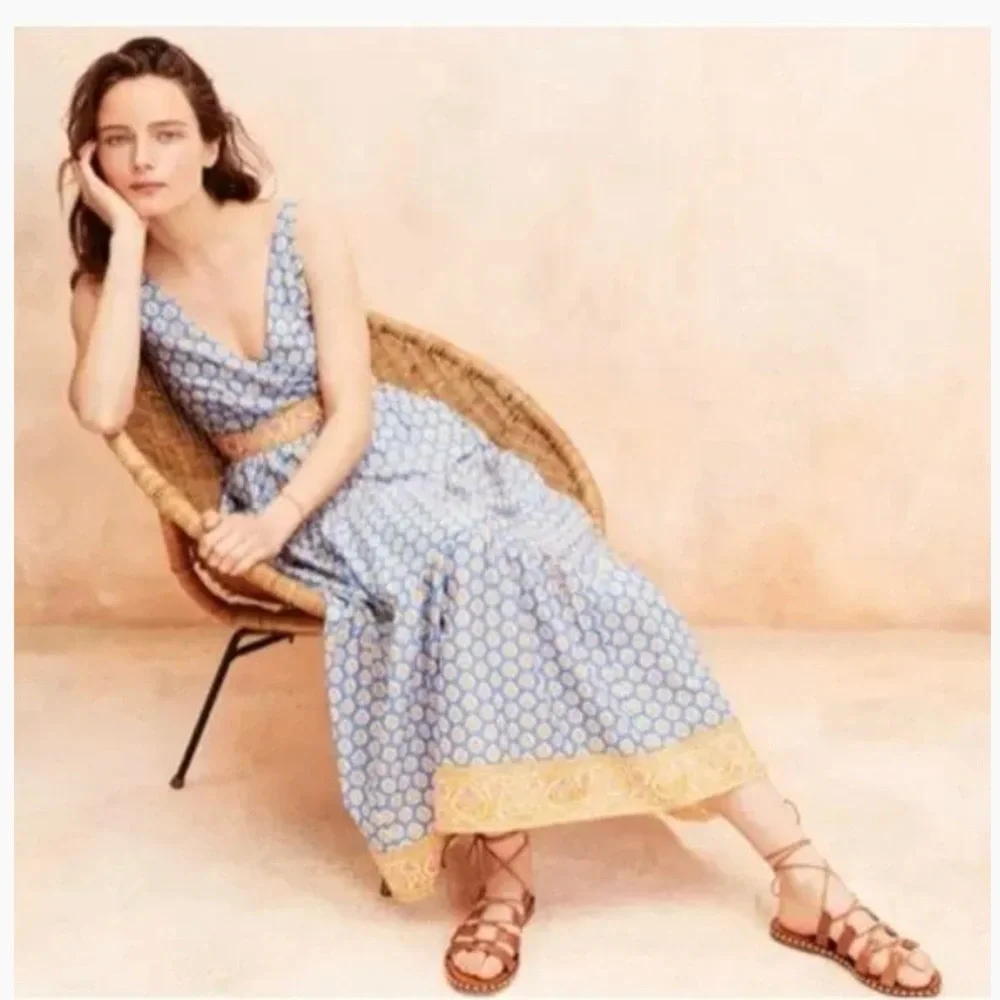 J. Crew Point Sur Patterned Tiered Maxi Dress - Picture 3 of 7